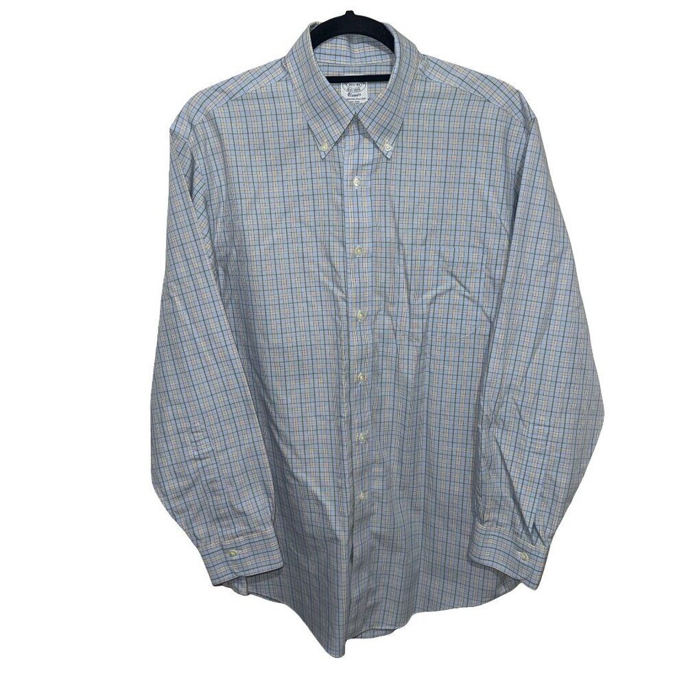 Brooks Brothers Classic Original Polo Shirt Non- Iron Supima Cotton Sz 15 1/2-33